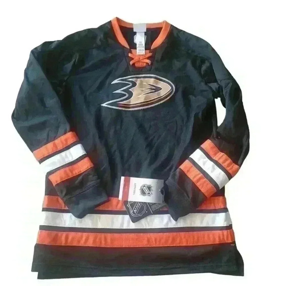 NHL Anaheim Ducks NWT Youth Jersey Inspired Sweater XL (18/20) XS/S Womens - Picture 1 of 13
